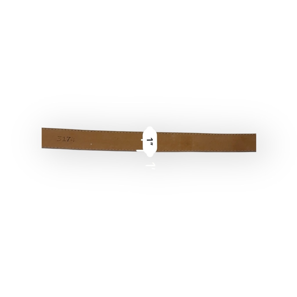 Vtg 97 Ermen Belt Co. Italian Calfskin Leather Belt Brown Silver Western Sz M - Picture 6 of 11